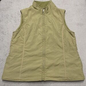 Pendleton Vest Womens Large Tan Nylon Full Zip Fleece Lined Casual‎ Outdoors
